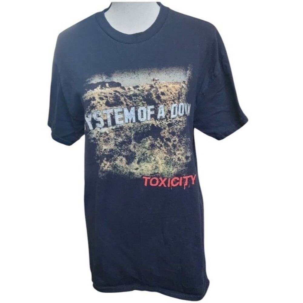 SYSTEM OF A DOWN 'Toxicity' Black Band Tee Size Medium Metal Rock